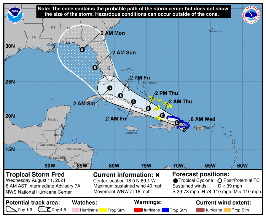 Underwriting Restrictions – Tropical Storm Fred